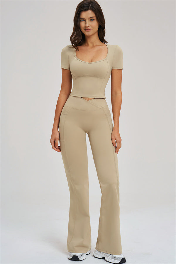 The Sizzle T-Shirt Flared Leggings | 2-Piece Set