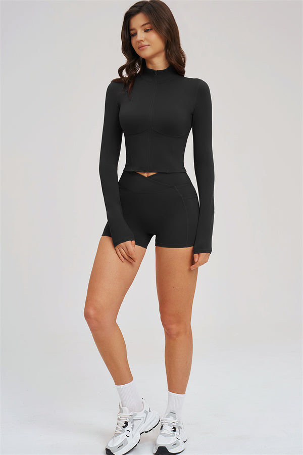 The Sizzle Zip Jacket Shorts | 2-Piece Set