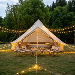 Oxford Bell Tent 9.8’/13.1’ with Stove Jack for Family Camping