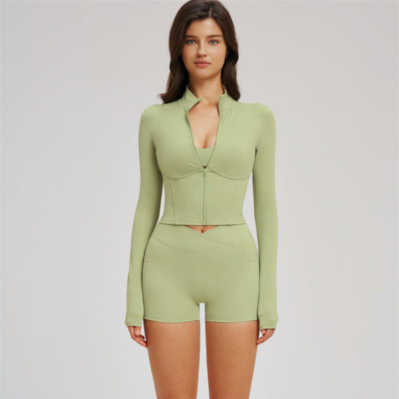 The Sizzle Zip Jacket Shorts | 2-Piece Set