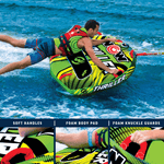 WOW Watersports Big Thriller 1-Person Inflatable Towable Deck Tube