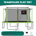 Kids Outdoor Trampoline 14' with Enclosure Net