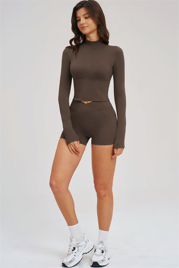 The Sizzle Zip Jacket Shorts | 2-Piece Set