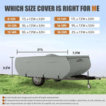 DikaSun 7 Layers Pop--Up Camper Cover | Breathable UV Resistant Windproof Waterproof RV Cover