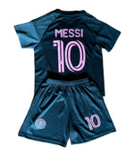 Lionel Messi Black Miami 2025 Kids Soccer Jersey Set | Football