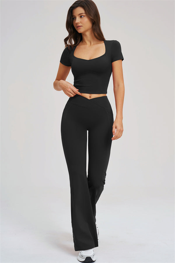 The Sizzle T-Shirt Flared Leggings | 2-Piece Set
