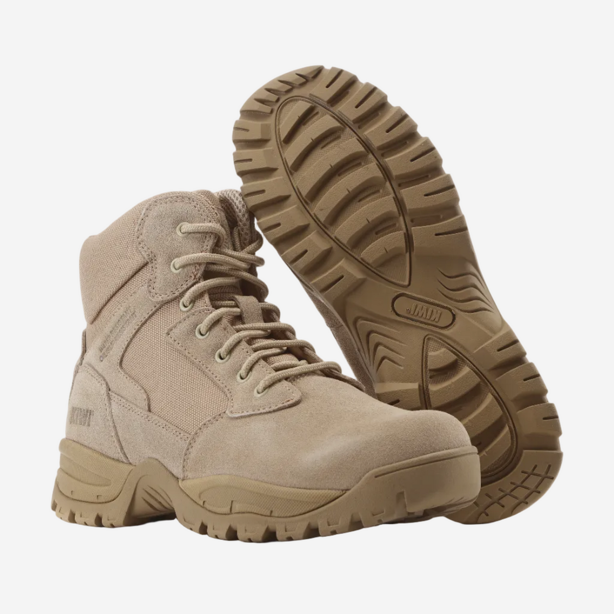 Kiwi Rugged Sand Suede Mid-Cut 6" Steel Toe Zipped Water Resistant Tactical Boots [60000]