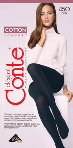 Conte Cotton 450 Den 43% Cotton Warm Opaque Women's Tights | 7С-75СП