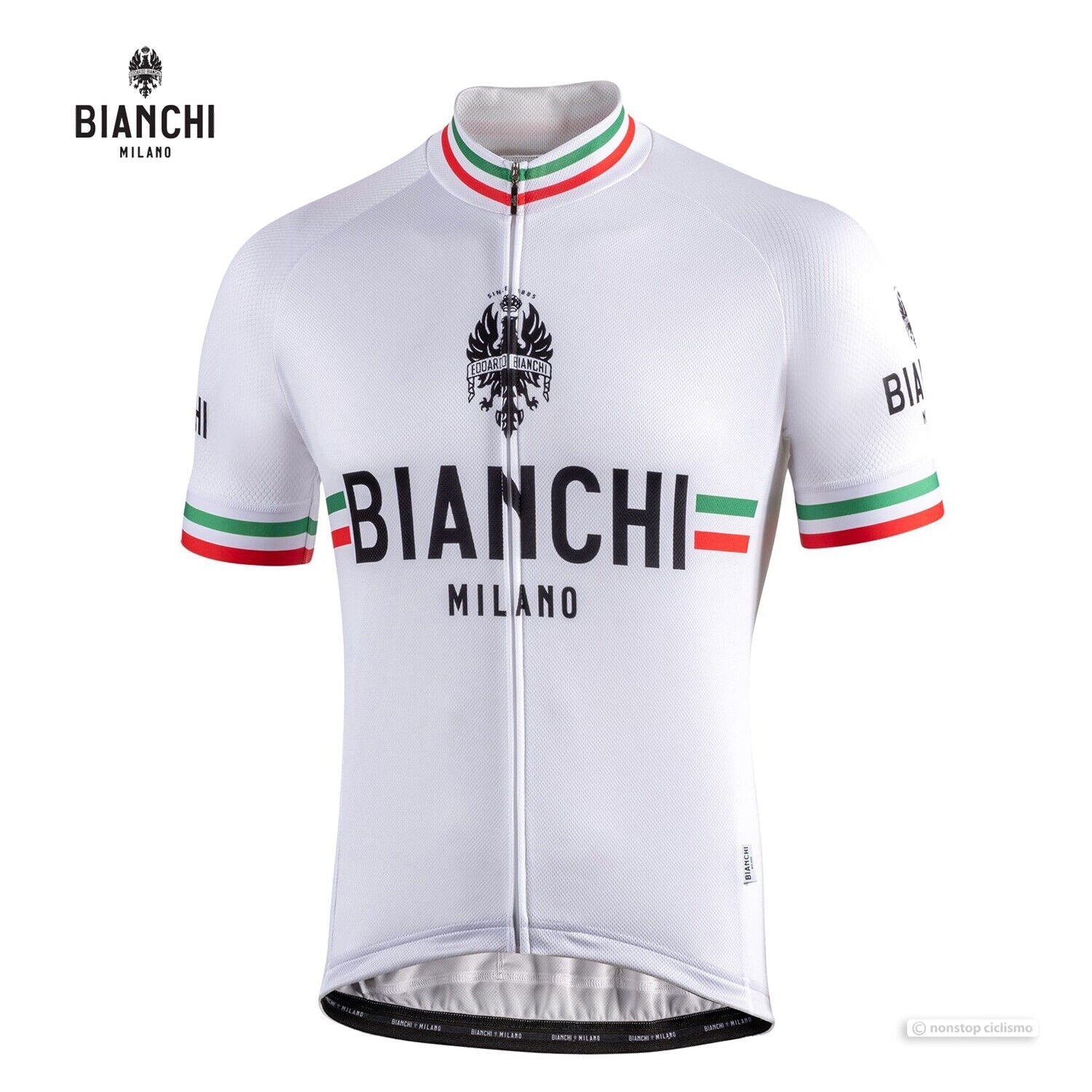 Bianchi Isalle Men's Cycling Jersey | White