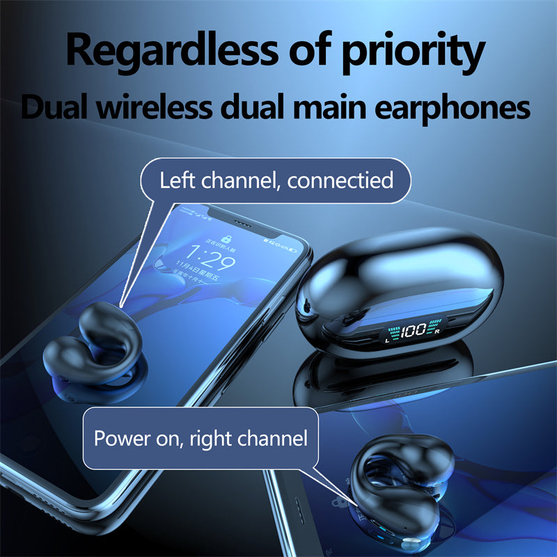TWS Sports Running Earbuds | Ear Clip | Bluetooth 5.3