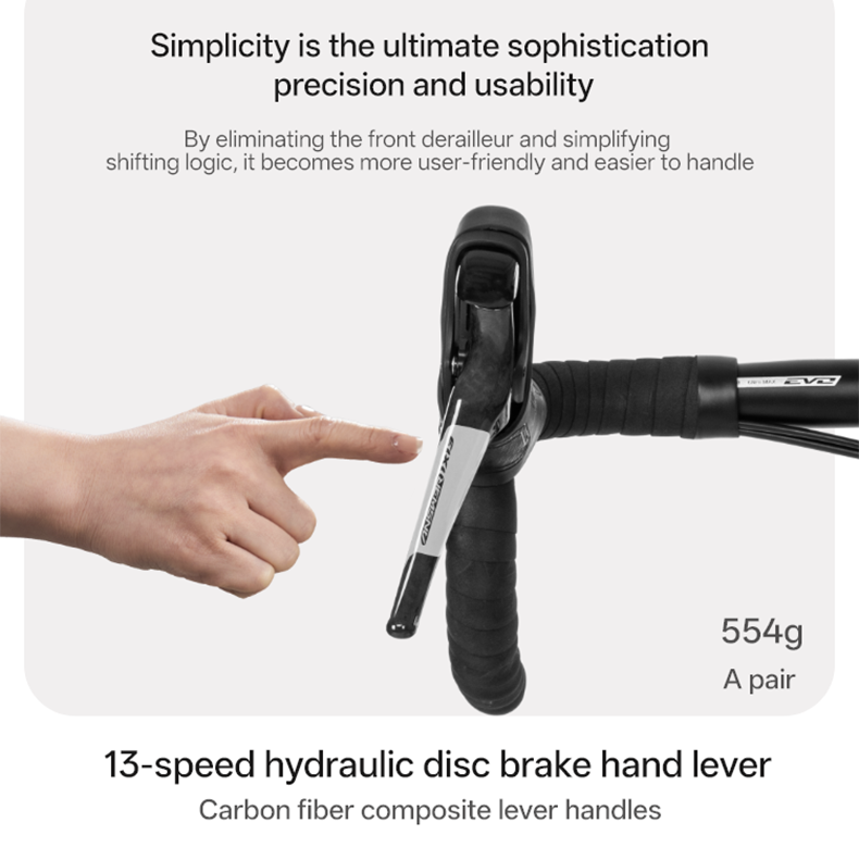 VOOK ONE Lightweight Road Bike T700 Carbon Fiber Fork | 13-Speed