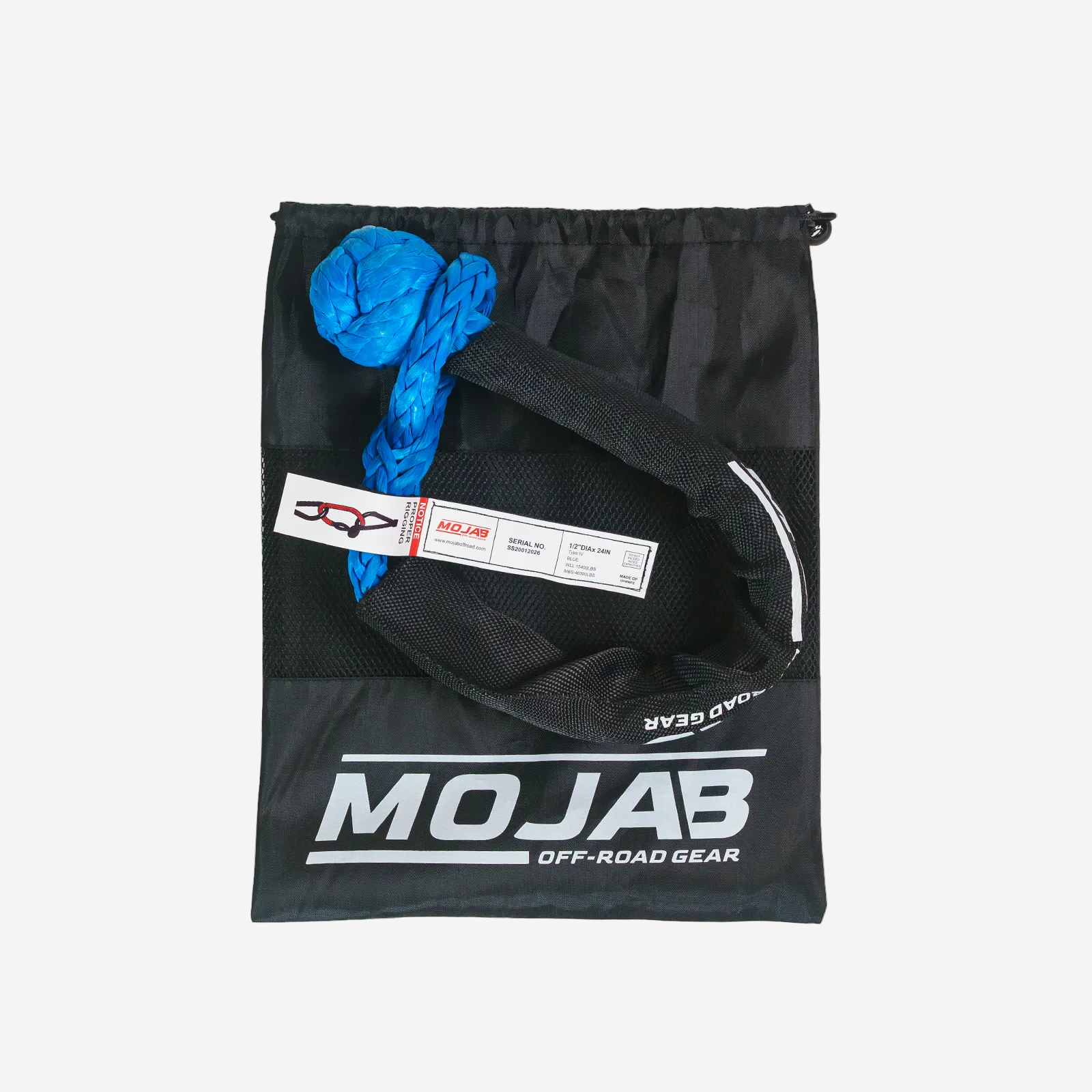Soft Shackle 1/2'' x 24” with Sleeve and Bag (Lifetime Warranty)