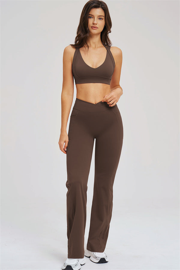 The Sizzle Sports Bra Flared Leggings | 2-Piece Set