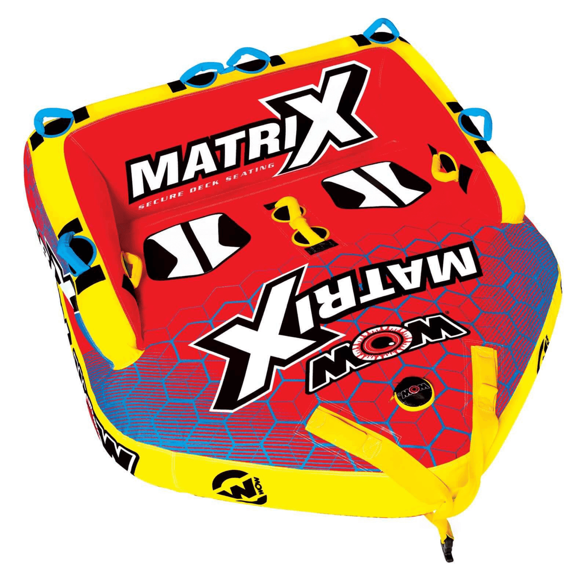 WOW Watersports Matrix Towable Boat Tube with Secure Seating for 1-4 Persons
