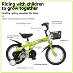 16" Sporty Kids Bike with Training Wheels and Stand Adjustable Saddle | Aged 4-8 Years (Tall Height 41-46")