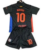 Lionel Messi Away Black Barcelona Soccer Jersey | Kids Toddler & Youth Sizes
