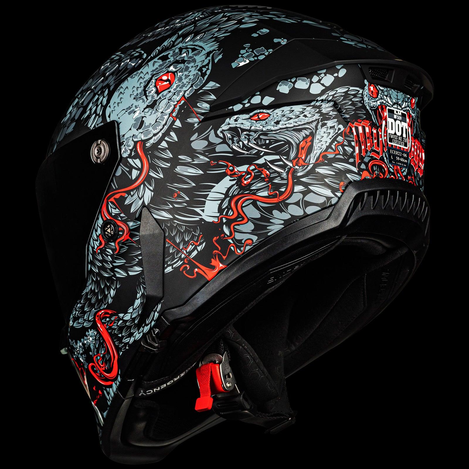 ILM Full Face Motorcycle Helmets | Racing Helmet Model MF509