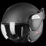 ILM Carbon Fiber Vintage Full Face Modular Motorcycle Helmet | Model B707C