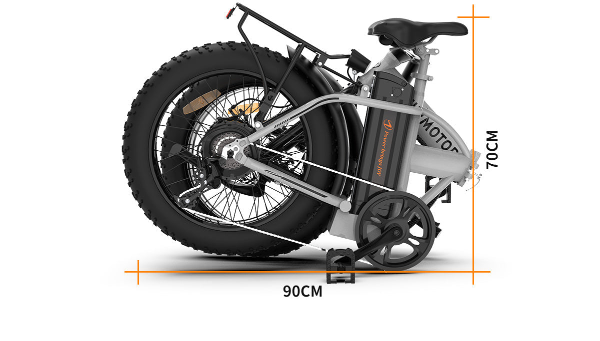 20x4.0" Foldable Fat Tire Electric Bike 48V 12.5AH Extended Range Dual Disc Brakes with Fenders
