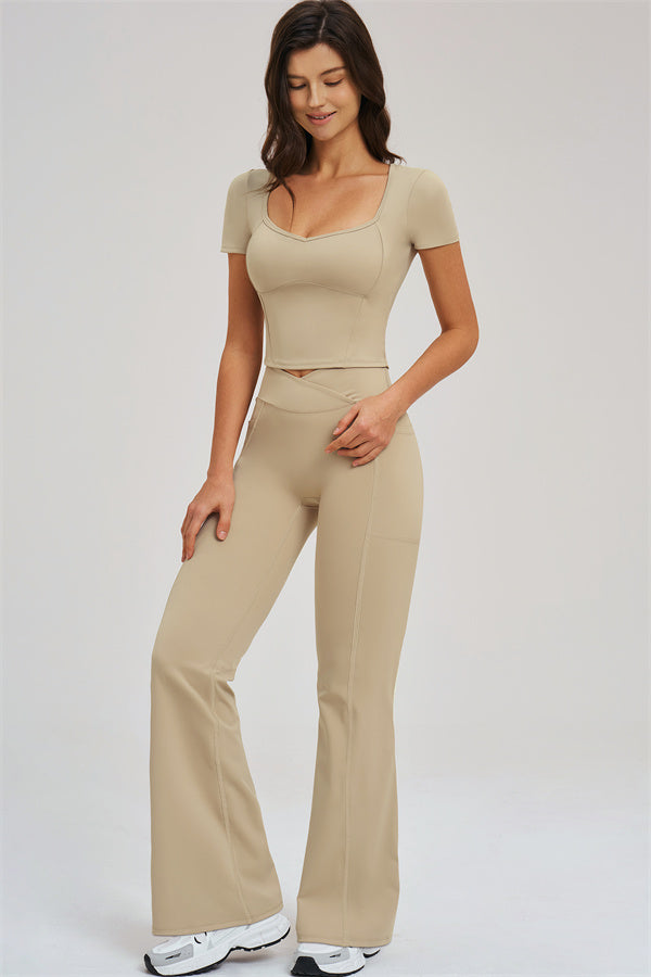 The Sizzle T-Shirt Flared Leggings | 2-Piece Set