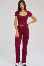 The Sizzle T-Shirt Flared Leggings | 2-Piece Set