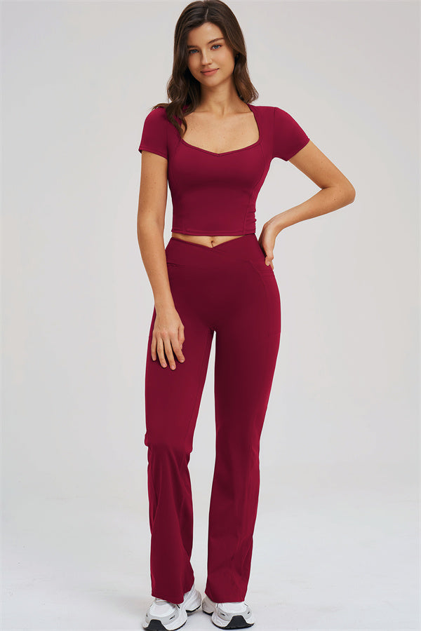 The Sizzle T-Shirt Flared Leggings | 2-Piece Set