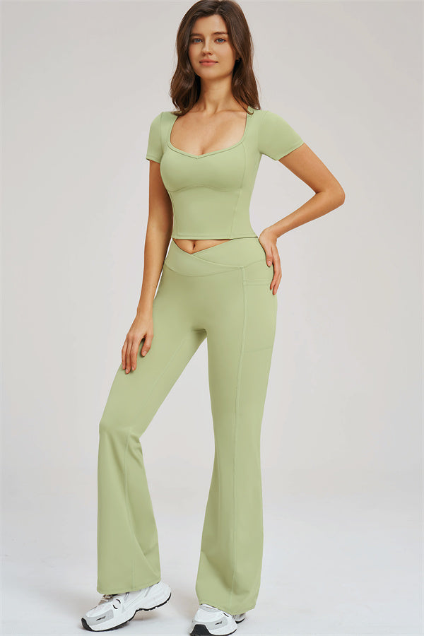 The Sizzle T-Shirt Flared Leggings | 2-Piece Set