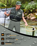 DikaSun Chest Waders with Boots | Lightweight Bootfoot Waders Duck Hunting & Fly Fishing | Grey