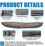 600D Kayak Cover | Upgraded Zipper Closure Waterproof Canoe Outdoor Storage Bag | Heavy Duty UV Protection Dust Paddle Board Cover for Fishing Boat