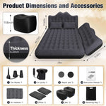 Thicken Backseat SUV/Car/Truck Air Mattress Air Bed Inflatable Mattress 24" Width | Black