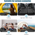 DikaSun 63” Extended SUV Mattress | Quick Inflate, Includes Pump & 2 Pillows | Black