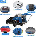5.5-6.7ft Pickup Truck Bed Tent with Awning | Blue