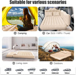 Thicken Backseat SUV/Car/Truck Air Mattress Air Bed Inflatable SUV Truck Mattress | 30.31” Width/Beige