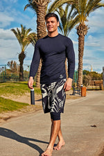 Lycra Navy Men’s Swim Shirts | T2402