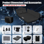 Thicken Backseat SUV/Car/Truck Air Mattress Air Bed Inflatable SUV Truck Mattress | 35.4” Width/Black