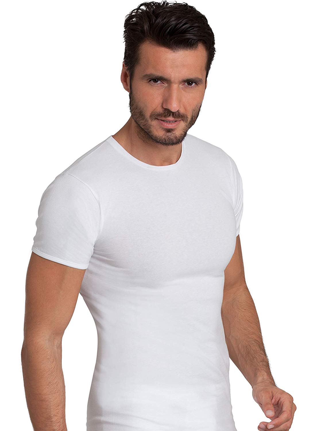 BASIC COTTON Free Spirit Premium Quality Cotton Men's Crew Neck T-Shirt