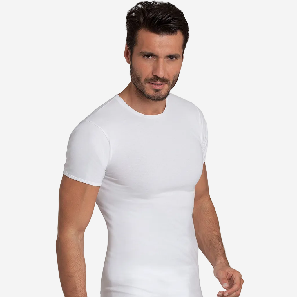 BASIC COTTON Free Spirit Premium Quality Cotton Men's Crew Neck T-Shirt