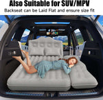 Thicken Backseat SUV/Car/Truck Air Mattress Air Bed Inflatable SUV Truck Mattress | 35.4” Width/Grey