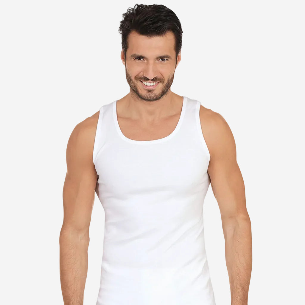 MaRe Premium Quality 100% Brushed Cotton/Fleece Men's Tank. Proudly Made in Italy