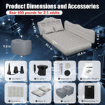 Thicken Backseat SUV/Car/Truck Air Mattress Air Bed Inflatable SUV Truck Mattress | 35.4” Width/Grey