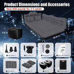 Thicken Backseat SUV/Car/Truck Air Mattress Bed | 30.31” Width/Black