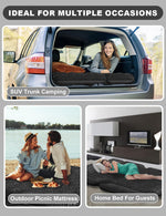 Umbrauto 63” Extended SUV Mattress Quick Inflate | Includes Pump & 2 Pillows | Grey