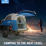 5.5-6.7ft Pickup Truck Bed Tent with Awning | Blue