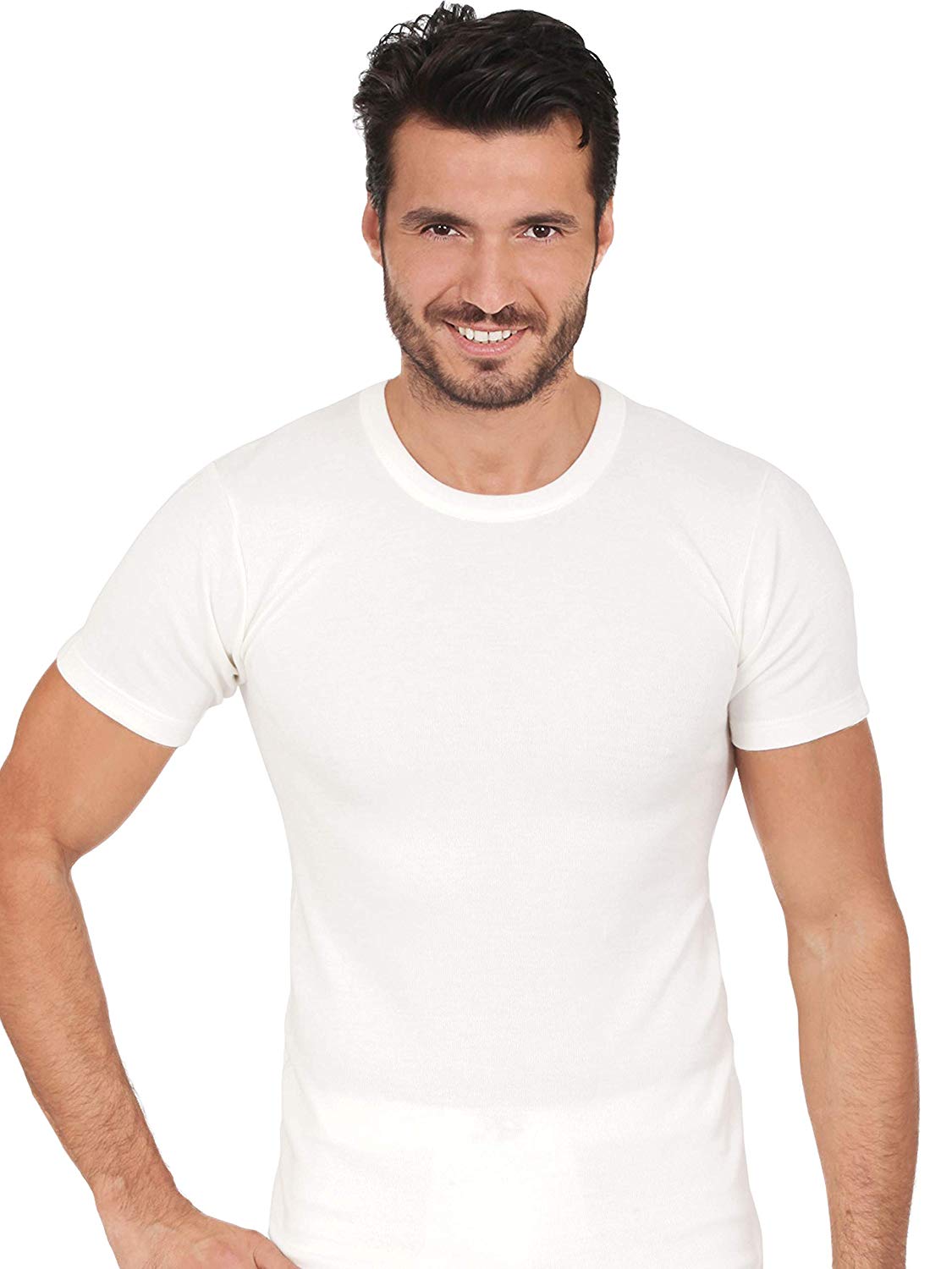 MaRe Premium Quality Cotton Wool Blend Men's V-Neck Neck T-Shirt | Proudly Made in Italy (460)
