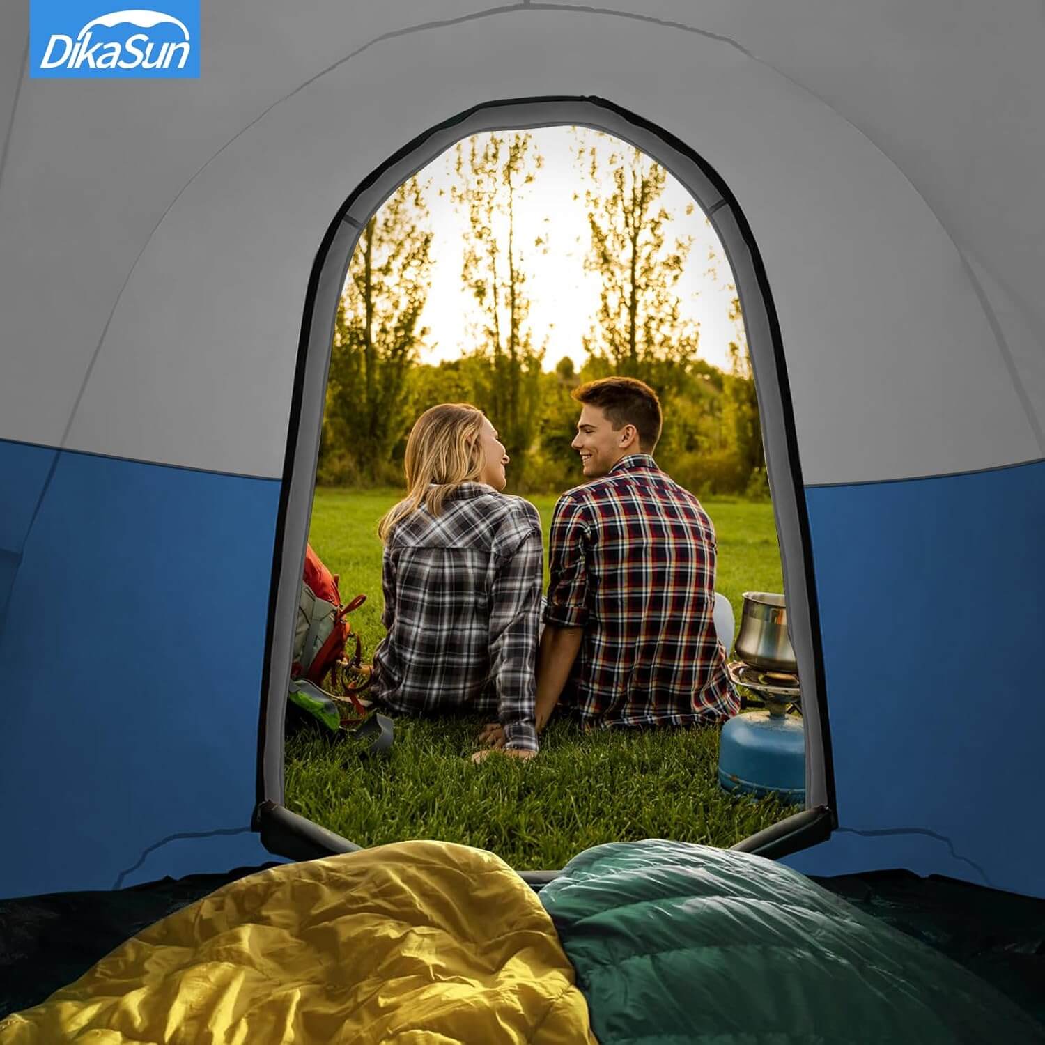 5.5-6.7ft Pickup Truck Bed Tent with Awning | Blue