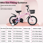 16" Sporty Kids Bike with Training Wheels and Stand Adjustable Saddle | Aged 4-8 Years (Tall Height 41-46")