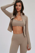 The Kinetic Zip Jacket Sports Bra Leggings | 3-Piece Set