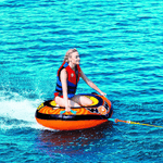 WOW Watersports Lil' Skipper 1 Person Towable with Fast Inflate and Built-In Cup Holder