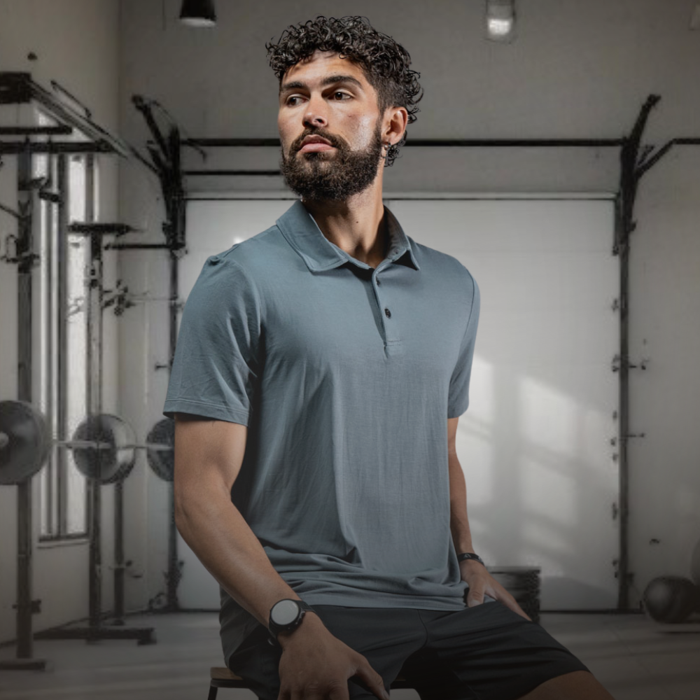 Men's Terra Recovery Polo (Ash Gray)