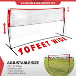 PowerNet Portable 10x3 ft Net for Tennis Badminton Volleyball Pickellball (1050)